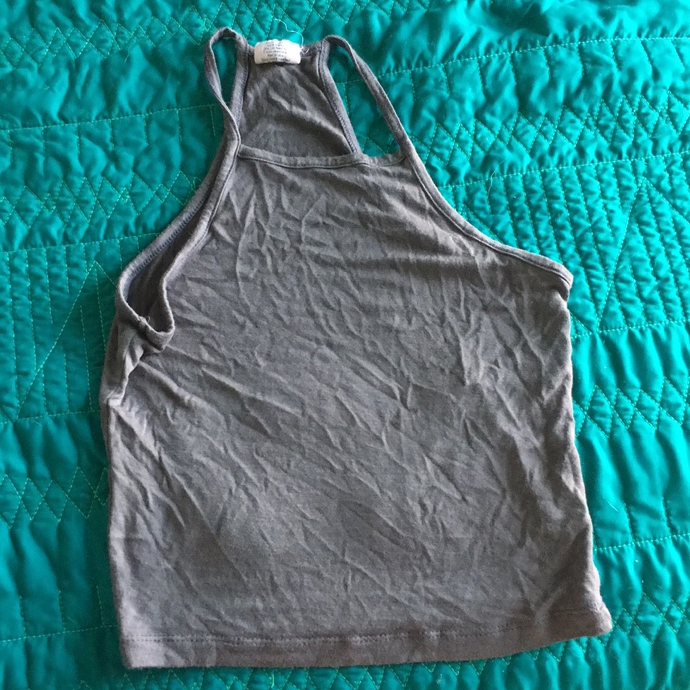 purple crop tank top